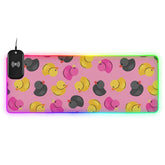 Colorful Ducks Wireless Charging Mouse Pad for Mobile Phone Extra Large Gaming Mousepad with 13 Lighting Modes Keyboard Mat for MacBook PC Laptop Desk Office Home Gaming